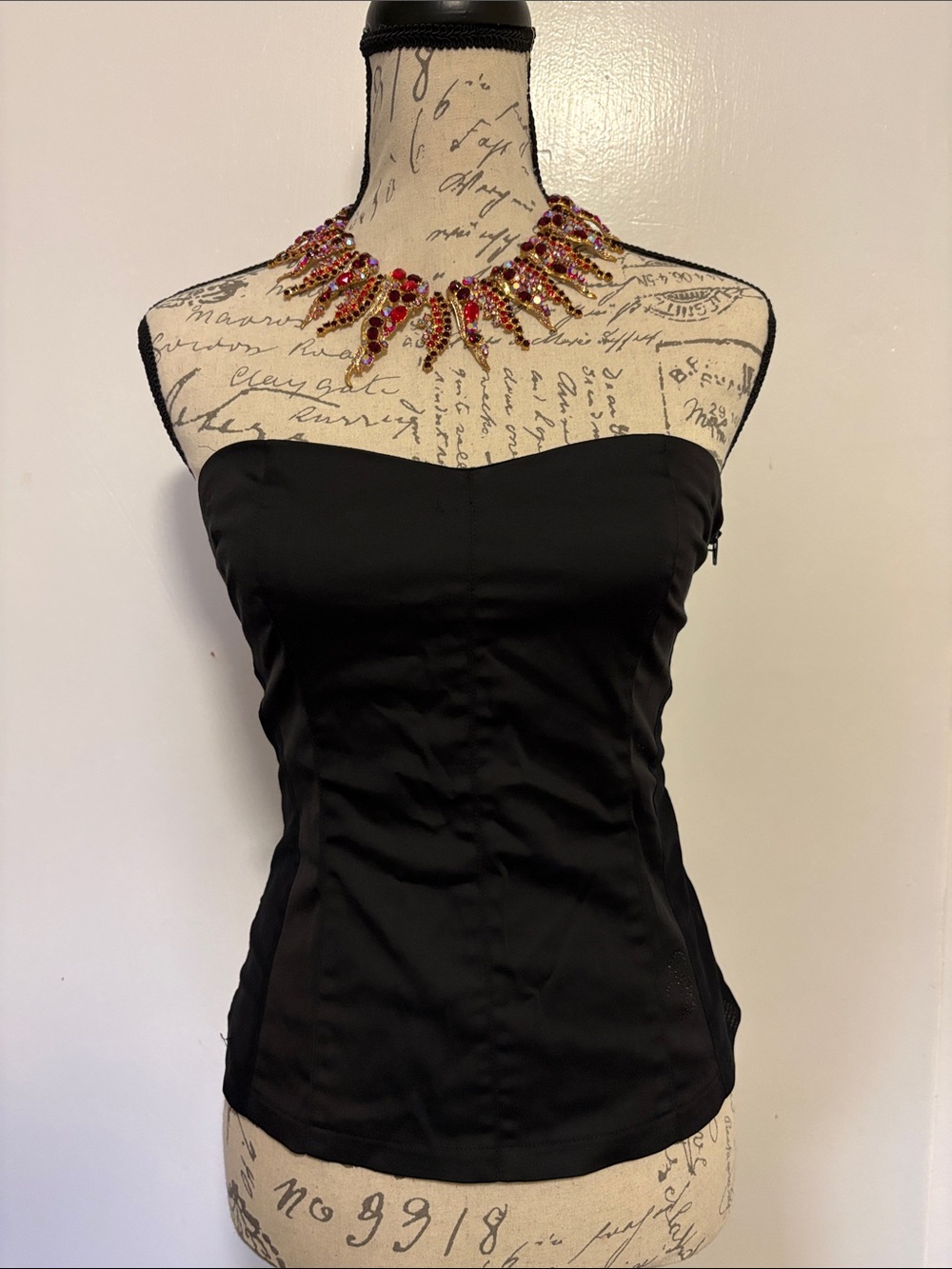 David Bitton Strapless Black Women's Corset Top